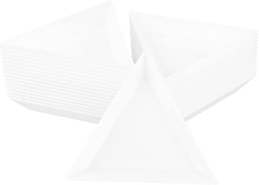 AUEAR, 120 Pack Triangle Sorting Trays Bead Storage Plates Plastic Nail Art for DIY Craft