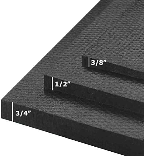 American Floor Mats - Heavy Duty Horse Stall Tiles - Thick, Durable Rubber Flooring - Solid Black - 6' x 6' Set of 9 Tiles (2' x 2' Each, 0.75" Thick)