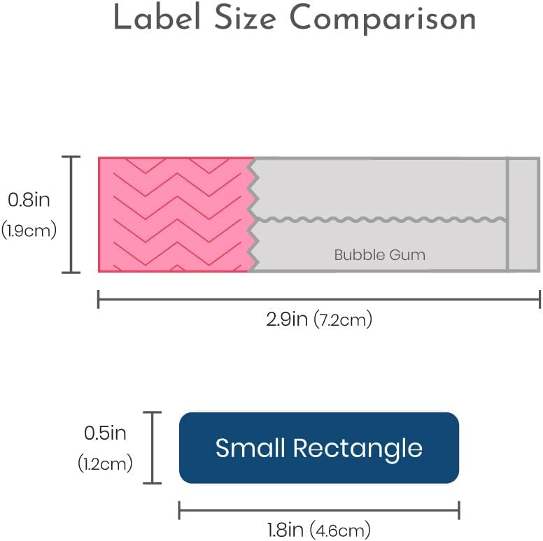 Name Bubbles - Custom Small Rectangle Name Labels for Kids (64 Labels) - Personalized Waterproof Name Stickers for Daycare, Lunch Boxes, Water Bottles, Shoes, School Supplies, & Camp (Cupcakes)