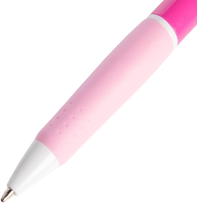 Simply Genius 100 Pack Bulk Office Pens, Retractable Ballpoint Pens in Black Ink, Ideal for Schools, Notebooks, Journals, and Pink Office Supplies (Pink, 100pcs)
