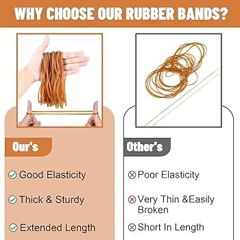 Rubber Band Depot, Size #33, Everyday Rubber Bands - Rubber Band Measurements: 3-1/2" x 1/8'' - Approximately 820 Rubber Bands Per Bag - 1/4 Pound Bag