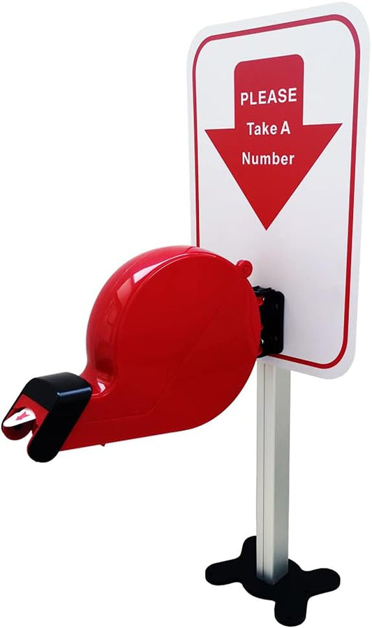 Take A Number System Ticket Dispenser with Counter Stand and 1 Roll 3 Digit Take a Number Tickets 2000 Tickets for Queue Call System