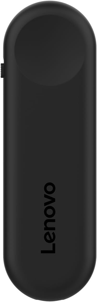 Lenovo Portable Rechargeable Presentation Remote, Wireless, Bluetooth, Digital Pointer, Lightweight, 30M Range, Black