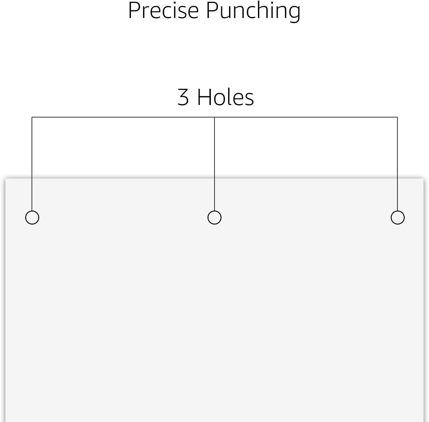 Amazon Basics 3 Hole Punch, 10 Sheet Capacity, Black