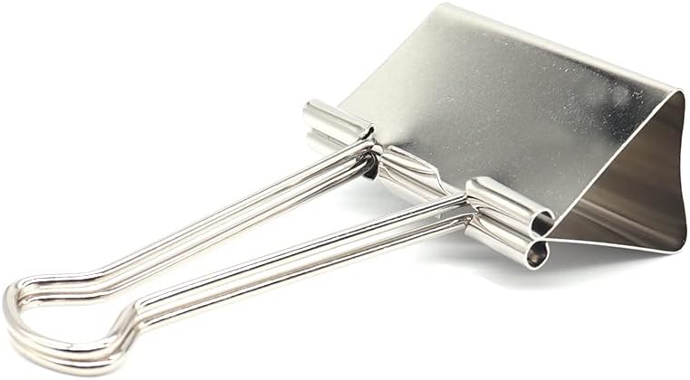 Large Binder Clips 2 Inch (12 Pack), Paper Clamps for Office and School (Silver)