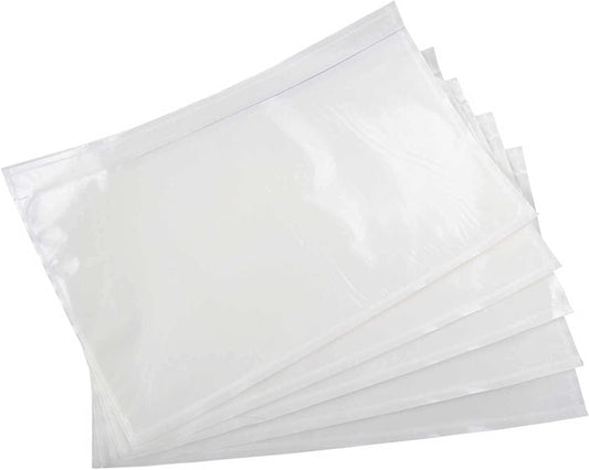 BEUYI Clear 7.5'' x 5.5'' Packing List Envelopes, Adhesive Shipping Label Pouches/Sleeves (50 Pack)