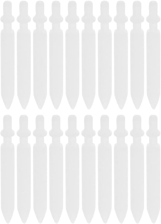STOBOK 20Pcs 0.7mm Acrylic Paint Marker Replacement Nibs - Refillable Nylon Pen Tips for Paint Markers, White