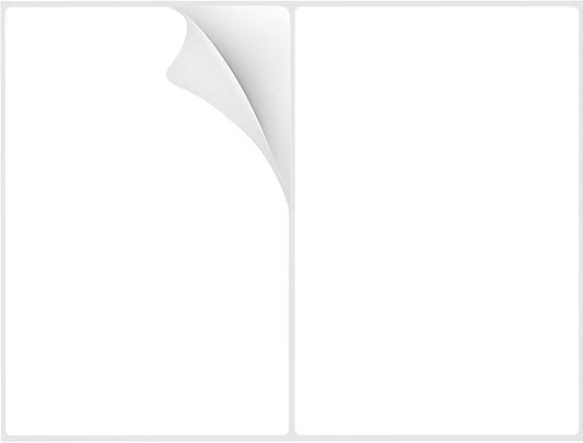 8-1/2"×5-1/2" Shipping Labels 60 Labels Sticker Paper for Laser/Ink Jet Printer mailing Labels 8.5"×11" White 2 per Sheet