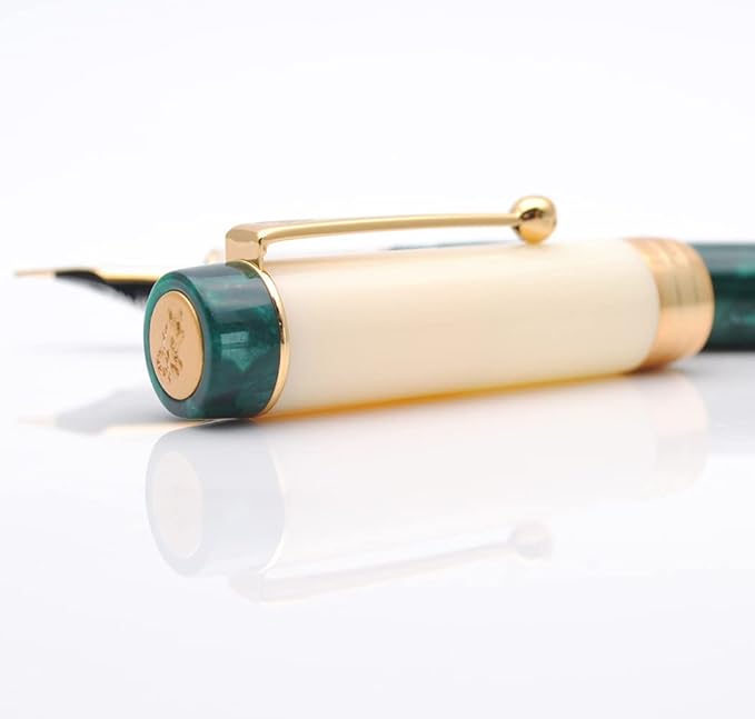 JINHAO 100 Fountain Pen with Ink Converter (Medium Nib 0.7mm, Deep Sea Green-A)