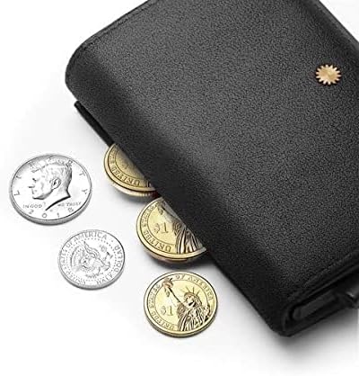 Unisex Trifold Cardholder Wallet/Genuine Leather Wallet / W5 (Black)
