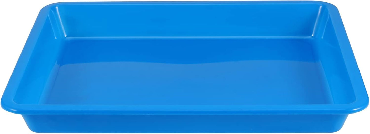 JOIKIT 20 Pack 10.8 x 8.3 Inch Multicolor Plastic Art Trays, Art and Crafts Organizer Tray, Activity Organizer Serving Tray for Beads, Painting, Blocks, DIY Project