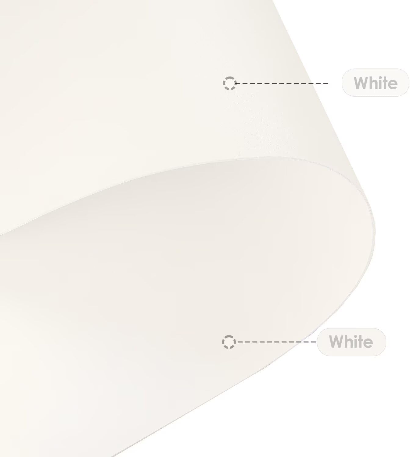 Leather Table Cover,1.8mm Thick,12x90 Inch Desk Cover,Dresser Cover Top,Dresser Protector Top,Dresser Cover,End Table Cover.(White+White,12x90)