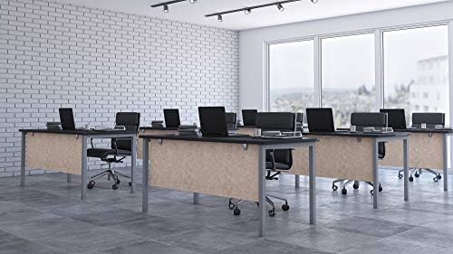 OBEX Modesty Desk PET Privacy Screen Acoustic Sound Absorbing Panel Ideal for Reception, Student Table or Office Cubicles Workstations, 24" x 42", Sand