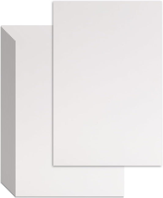 25 Pcs Book Board, Binder Board, Cover Board, Heavy Duty Chipboard for Book Binding, DIY Cardboard (White, 9 x 6 Inch 80PT)