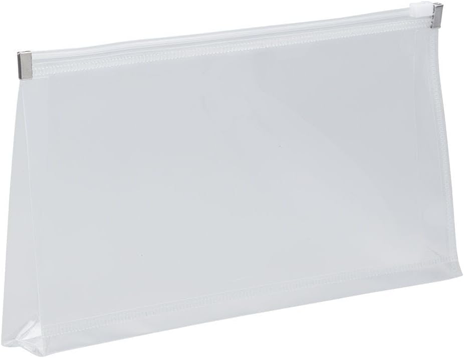JAM PAPER Plastic Envelopes with Zip Closure - #10 Booklet Wallet - 5 x 10 - Clear - 3/pack