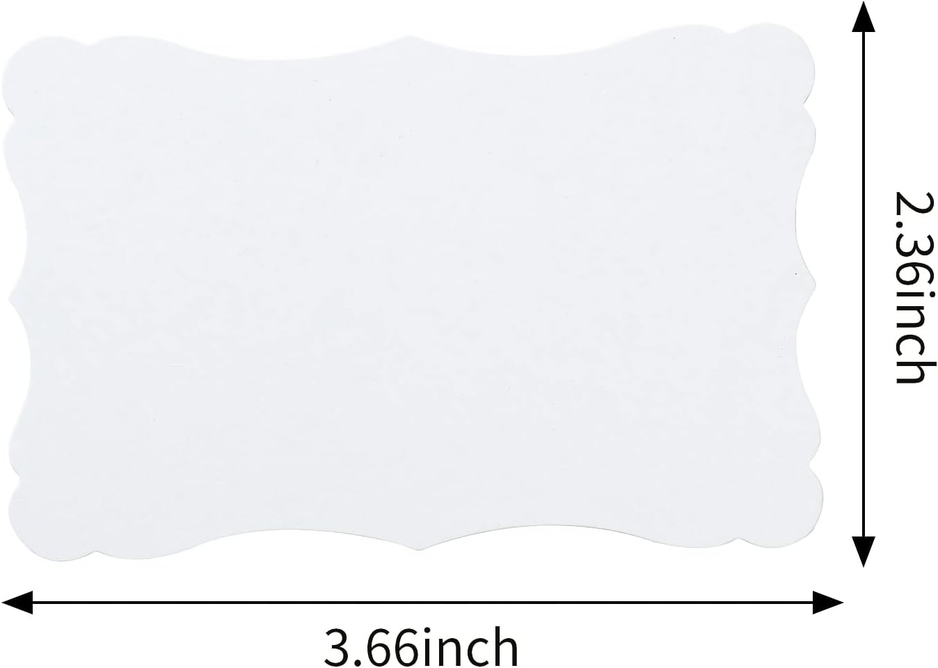 120 Pieces Small Mini Business Cards Vintage Assorted Colors Blank Note Cards Gift Word Card for Business Cards, Gift Cards (White, 3.66x 2.36 inches)