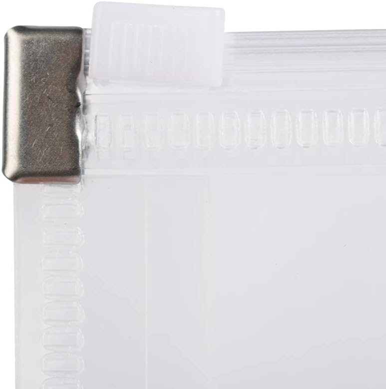 JAM PAPER Plastic 3 Hole Punch Binder Envelopes with Zip Closure - #10 Wallet Booklet - 6 x 9 1/2 - Clear - 12/Pack