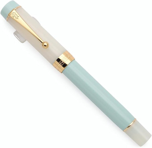 JINHAO 100 Fountain Pen with Ink Converter (Medium Nib 0.7mm, Light Green)