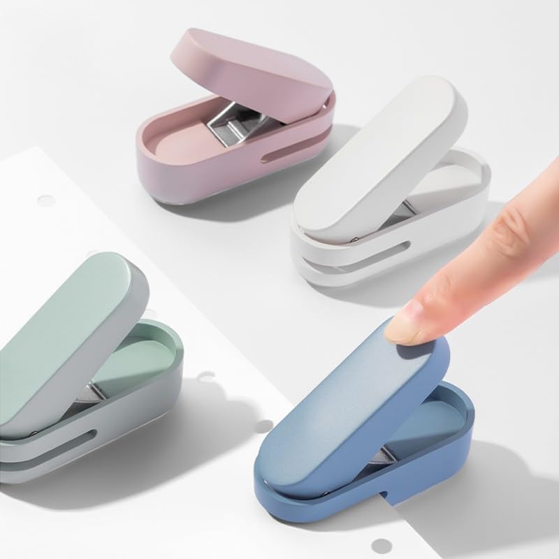 Knamoda Mini Small Hole Puncher Pink Color, 10 Sheet Paper Hole Puncher Capacity Single Hole Puncher for Office Use Or Gift for Students (Pink)