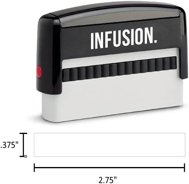 Infusion Custom Self-Inking Rubber Stamp - Long Stamp - (3/8" x 2-3/4")