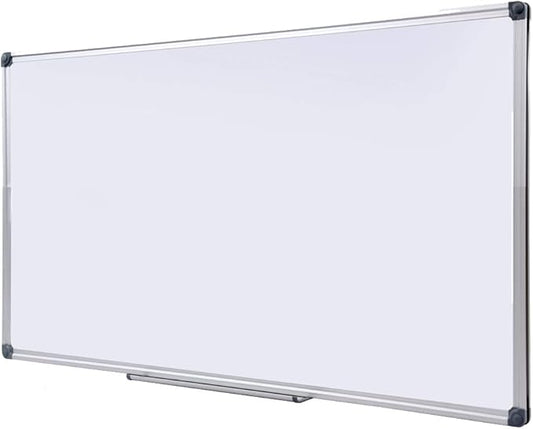 Premium 72"x 48" Multipurpose Magnetic Dry Erase Board with Aluminum Frame | Versatile Wall-Mounted Whiteboard with Pen Tray for Enhanced Office and Classroom Presentations