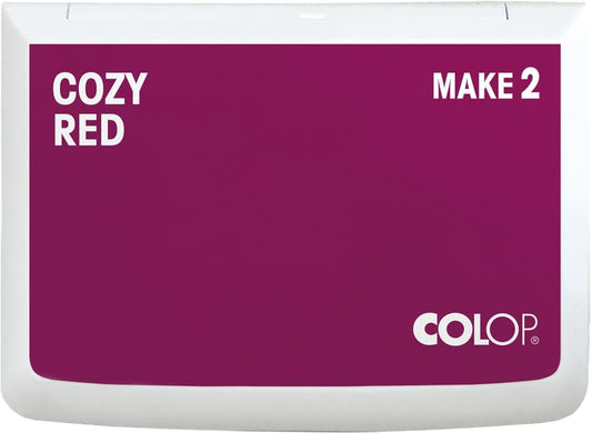 COLOP Make Series, Ink Stamp Pads, with Non-Toxic Premium Ink, Water-Based Acid-Free (Cozy Red, Make 2-2-3/4" x 4-1/4")