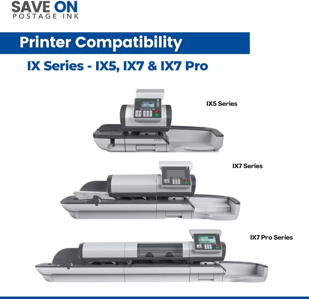 Compatible IXINK57HC Quadient Neopost Ink Cartridge (High Capacity) - Vibrant Fluorescent Red Printer Ink Cartridge for IX-5, IX-7 & IX-7 Pro Series Mailing Systems - Replacement Inkjet Printer Ink