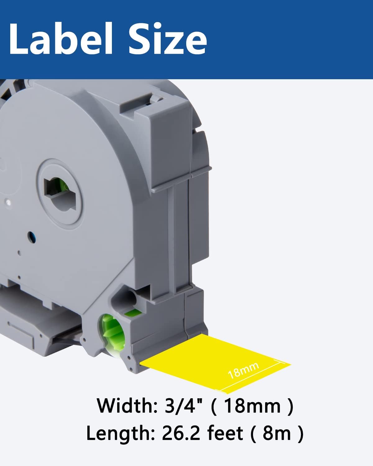 Tze Tz Tape 18mm 0.7 Laminated Yellow Compatible for Brother P Touch Label Maker Tape TZe-641 TZe641 Label Tape for PT D400 D600 D610 P710BT, Black on Yellow, 3/4 Inch x 26.2 Feet, 3-Pack