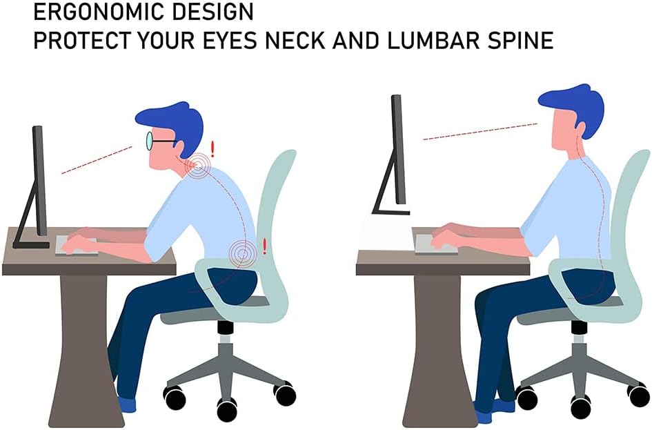 SAMDI Wooden Computer Monitor Stand, Desktop Accessories, Laptop Stand, Notebook Stand, for MacBook Stand (Oak Wood White)