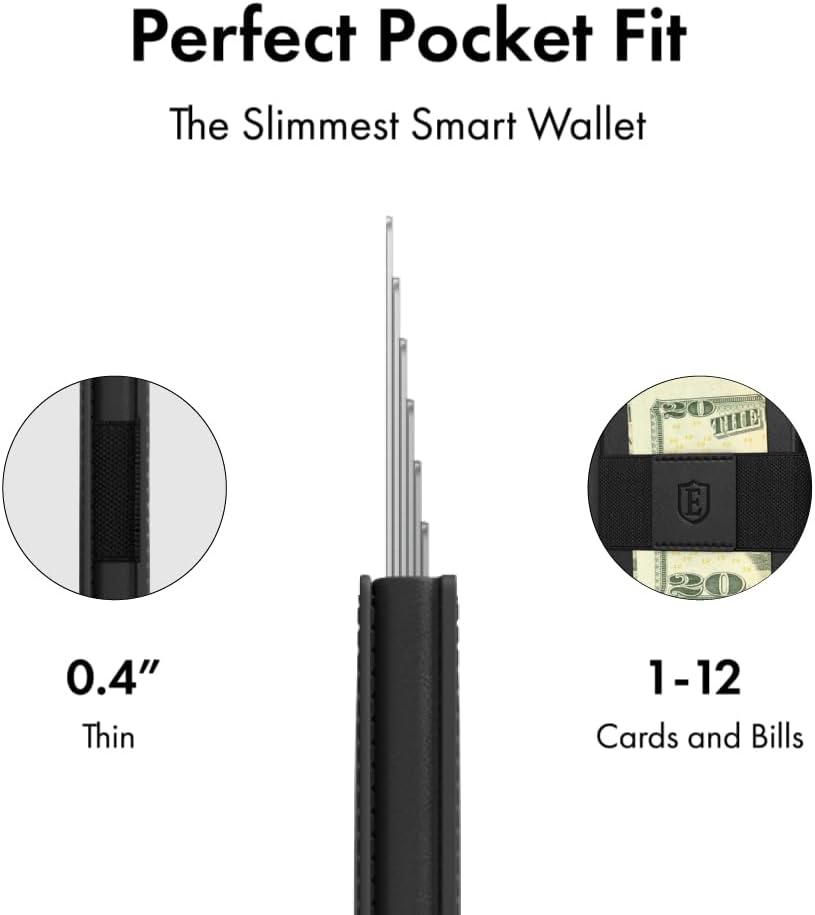 Ekster Parliament Men's Wallet | RFID Blocking Leather Minimalist Wallet | Slim Wallet for Men - Designed for Quick Card Access with Push Button