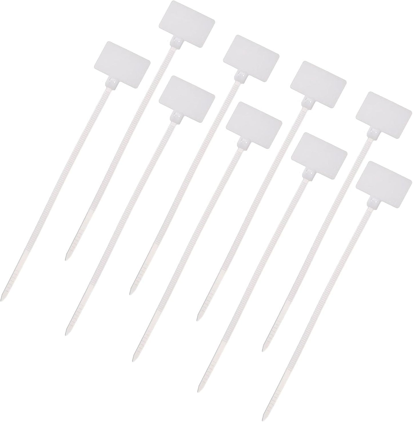 uxcell 100 Pcs Cable Label Marker Tags, Nylon Cable Zip Tie Tags 4.3 Inch Writable Self-Locking Wire Labels Zip Ties for Organization Marking, White