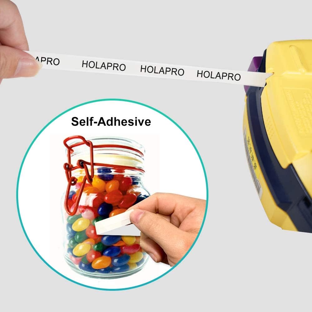 5 x Label Maker Tape Replacement for Brother P Touch M Tape M-K231 M-K231s MK231 MK-231 M231 12mm 0.47 White, Compatible with Brother P Touch PT-M95,PT-90,PT-70,PT-65,PT-85 Label Maker Refills,26.2 Ft