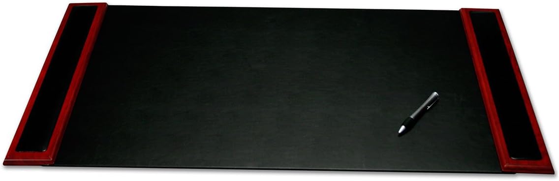 Dacasso Rosewood and Leather Desk Set, 3-Piece (D8037)