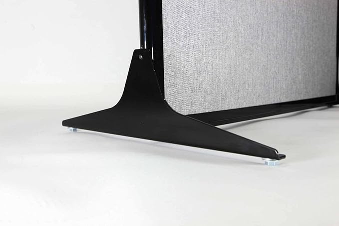 Versare Office Workstation Screen | Portable Wall Divider | Modern Cubicle | Freestanding Privacy Screen | Flexible Work Space | 1 Panel | 33" Wide x 70" Tall Dark Gray SoundSorb Panels with Window