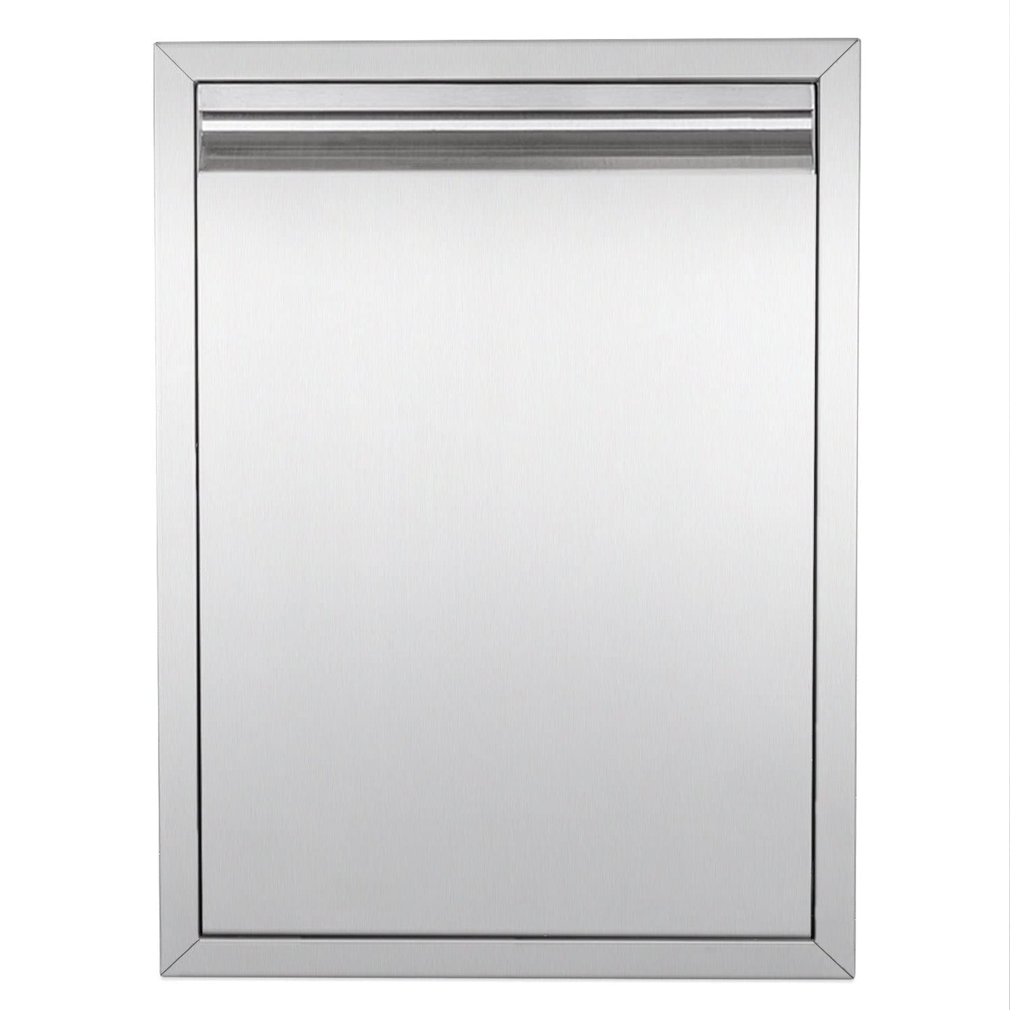 Pull-Out Double Trash Drawer Stainless Steel Outdoor Kitchen Trash Drawer Storage for Two 10 Gallon Commercial Wastebaskets…