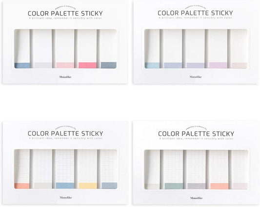Monolike Color Palette Sticky Index 500 Set 4P - Self-Adhesive Memo Pad 30 Sheets