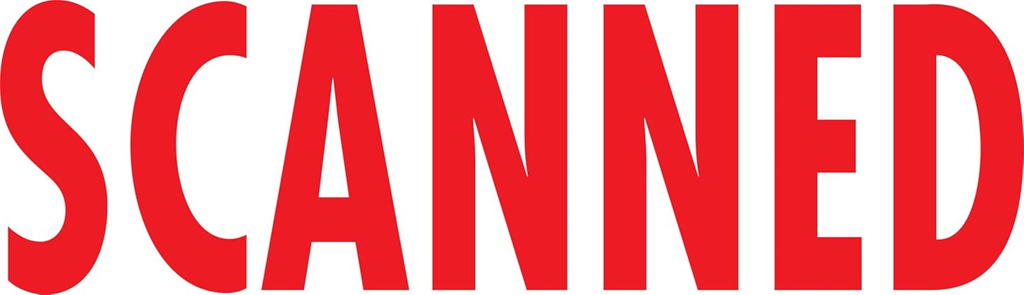 Fastnotes Scanned Self-Inking Rubber Stamp by COLOP - Great for Office Documents, Notary, Warehouse, Accounting Paperwork, Business, and Legal Documentation - Red Ink (Scanned- Red)