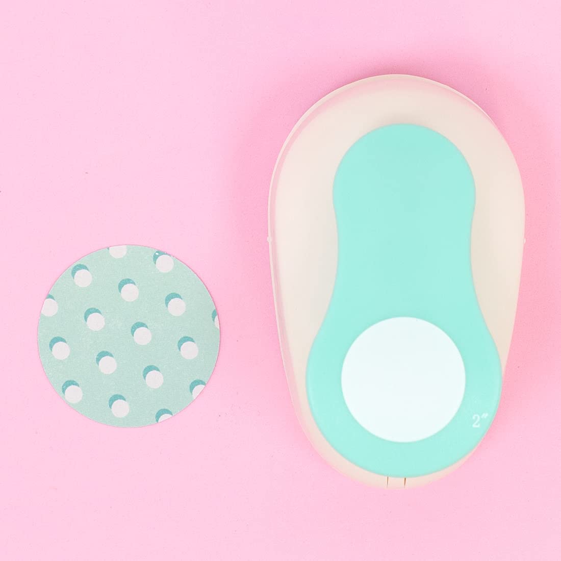 Craftelier - 2 Inch Circle Punch with Lever Press | Shape Hole Puncher for Paper Crafts | Round Hole Punch to Create Scrapbooks, DIY Cards & Journals | Mini Hole Punch for Paper & Cardstock.