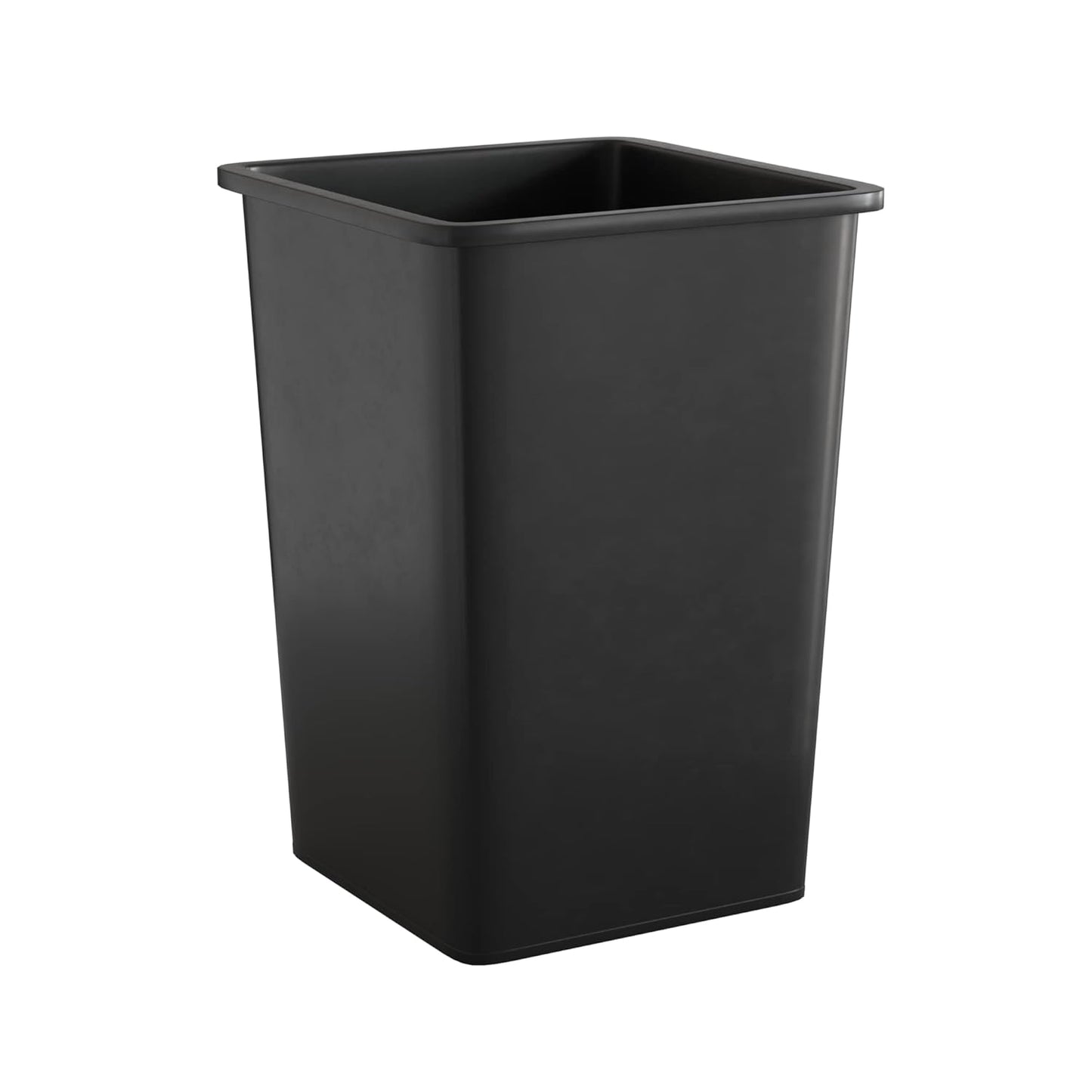 35 Gallon Black Square Commercial Trash Can