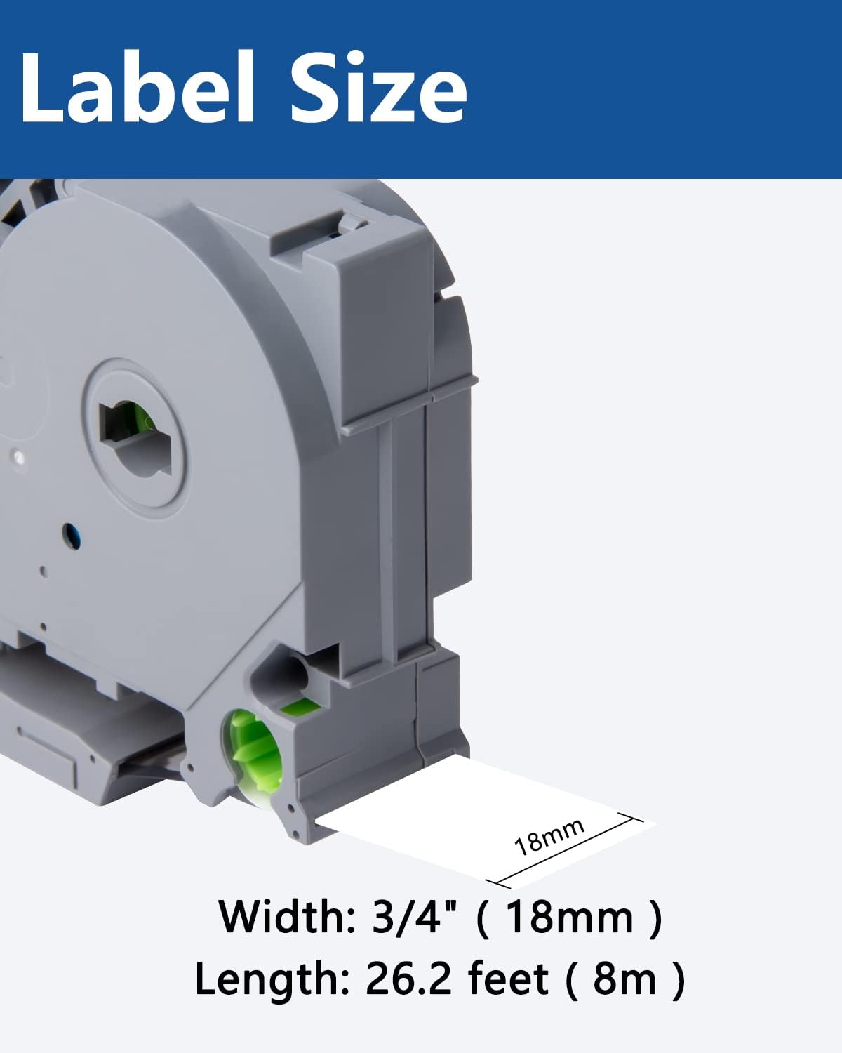Tape Tze Tz Clear Compatible with 18mm 0.7 Laminated Brother P Touch Label Maker Tape TZe-141 TZe141 Label Tape for PT D400 D600 D610 P710BT, Black on Clear, 3/4 Inch x 26.2 Feet