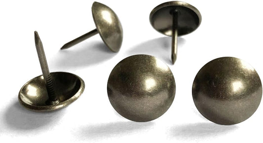 Let's Decorate 100PCS D16mm/0.63" Gun-Black Upholstery Tacks, Decorative Tacks for Sofa Couch, Furniture Metal Thumb Tacks, Home DIY Decorative Nail Heads Nails (100, 16mm Gun-Black)