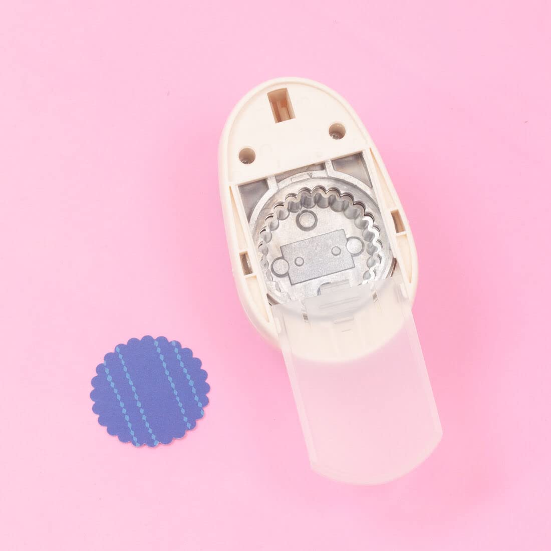 Craftelier - 2 Inch Circle Scallop Punch with Lever Press | Shape Hole Puncher for Paper Crafts | Scalloped Hole Punch for Scrapbooking, DIY Cards & Journals | Mini Hole Punch for Paper & Cardstock.