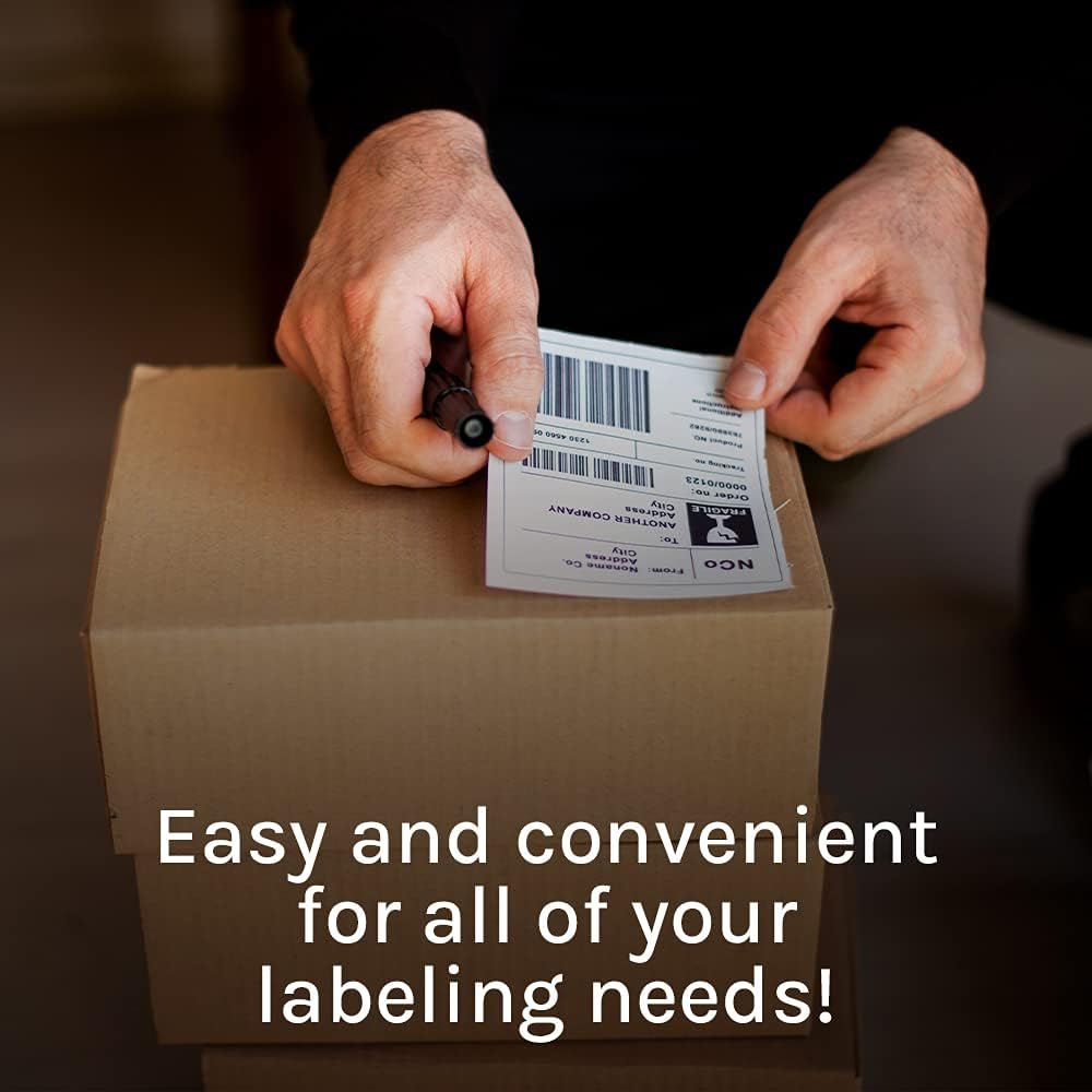Premium Label Supply White Sticker Shipping Labels – 4" x 5" – Laser/Inkjet Compatible – (4 per Sheet), 2000 Sheets - 8,000 Total Adhesive Labels