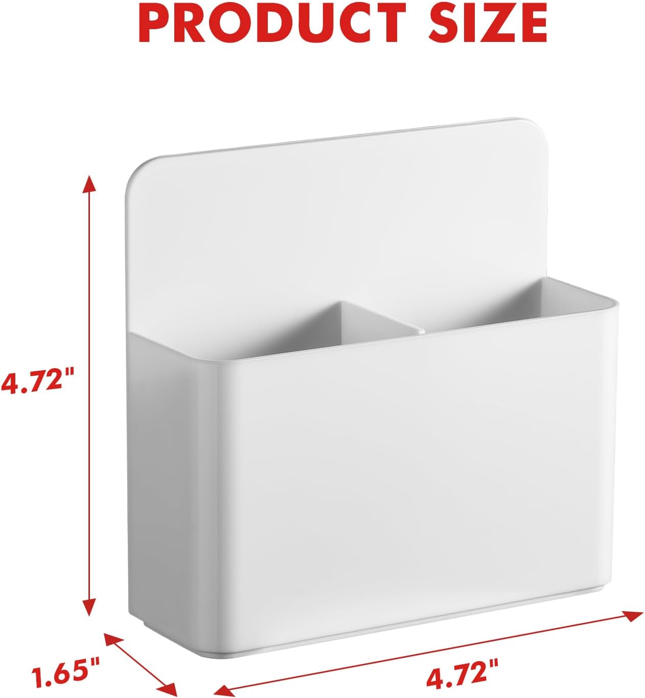 BEYGORM 2 Pack Plastics Magnetic Pen Holder for Refrigerator, Dry Erase Marker Holder for Whiteboard，Magnet School Locker Organizer Accessories, Pencil Cup, Pen Caddy, Classroom Organization(White)