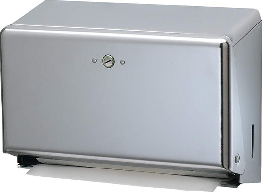 Carlisle FoodService Products T1950XC Mini C-Fold/Multifold Commercial Towel Dispenser, 250 Multifold / 150 C-Fold Towel Capacity, Chrome