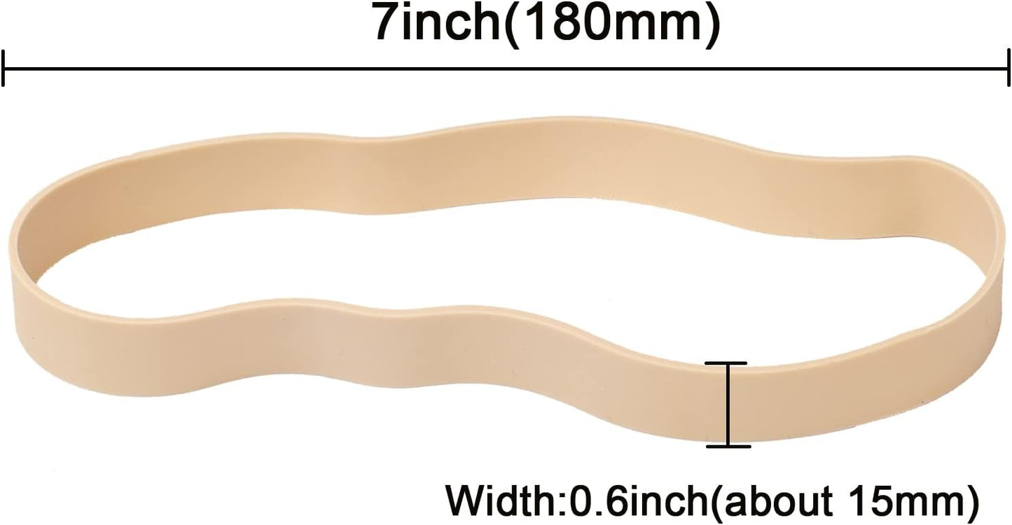 Rubber Bands Size#107 Heavy Duty Big Wide rubber band 30PCS Elastic Bands for Office Supply Trash Can File Folders Litter Box Rubber Bands (Light brown)