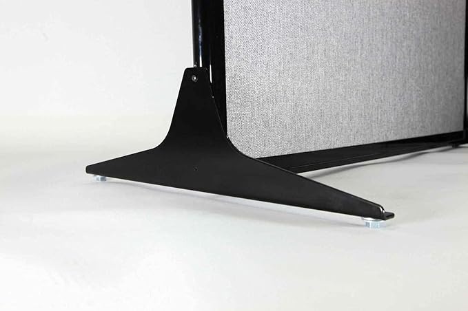 Versare Workstation Partition | Portable Wall Divider | Modern Office Cubicle | Free Standing Privacy Screen | Flexible Work Space | 66" x 70" Cloud Gray Fabric Panels