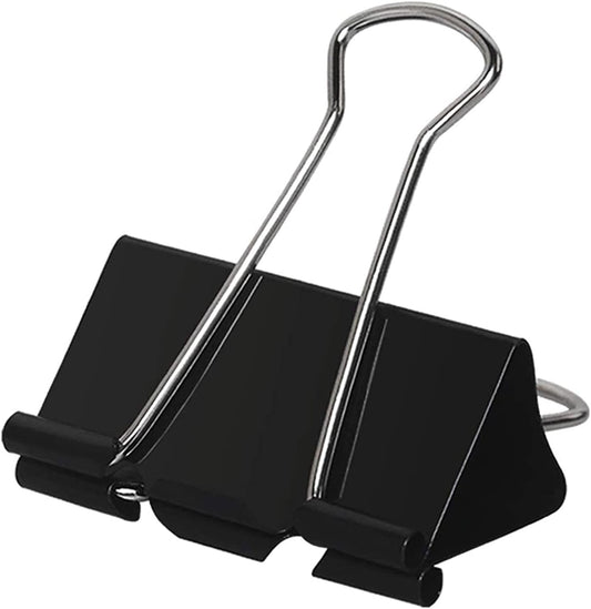 Large Binder Clips 1.6 Inch (60 Pack), Big Binder Clips for Office and Home Supplies, Black