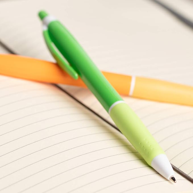 Simply Genius 100 Pack Bulk Office Pens, Retractable Ballpoint Pens in Black Ink, Ideal for Schools, Notebooks, Journals, and Pink Office Supplies (Pink, 100pcs)