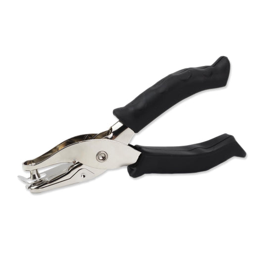 1/4” Circle Shaped Hole Puncher,Handheld Single Hole Punch with Black Soft Grip Handle,One Hole Paper Punch for Paper Crafts Tag in Home, Office, Classroom.